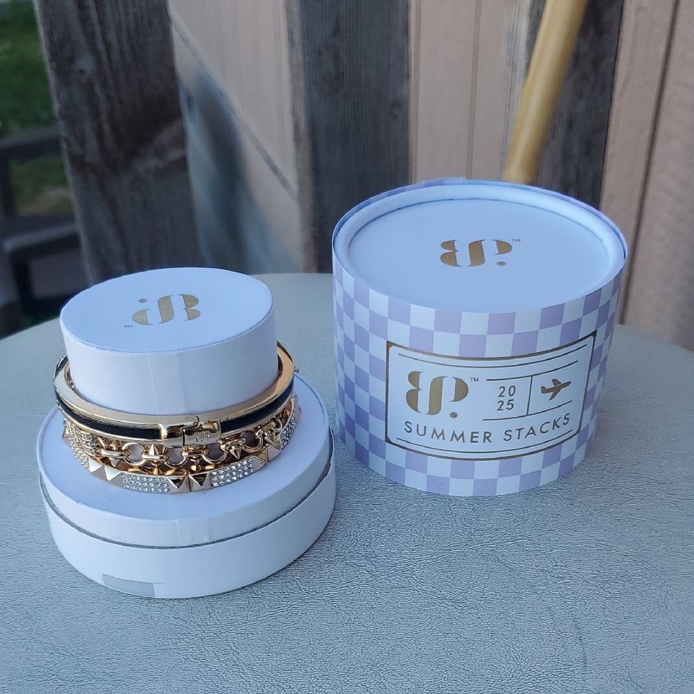 BP™ 2025 Summer Stacks Gold Bracelet Set | Barbiecore Y2K Glam | New Condition